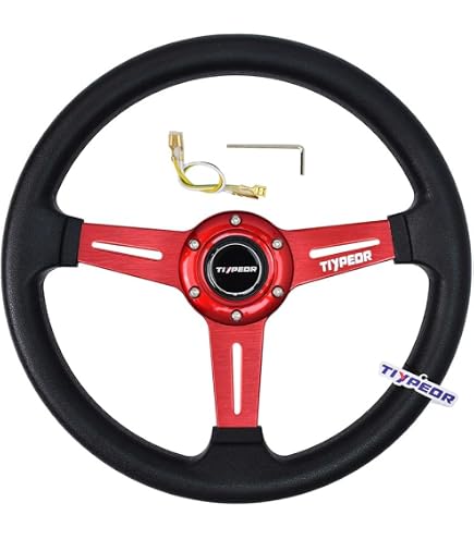 Amazon | TIYPEOR 320MM 13インチ レーシングステアリングホイール